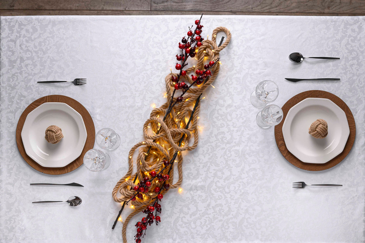 Giovanni Dolcinotti Christmas Collection Tovaglia Natalizia Rossa 12  posti, 140x280 cm Made in Italy : : Casa e cucina