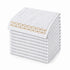 Set 12 Asciugamani Lavette Premium Elite 30x30 cm 100% Cotone - con Bordura Jacquard - per Viso, Mani, Ospiti e SPA