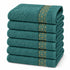 Set 6 Asciugamani Premium Elite 40x70 cm 100% Cotone - con Bordura Jacquard - per Bagno, Palestra e Viaggio