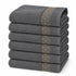 Set 6 Asciugamani Premium Elite 40x70 cm 100% Cotone - con Bordura Jacquard - per Bagno, Palestra e Viaggio
