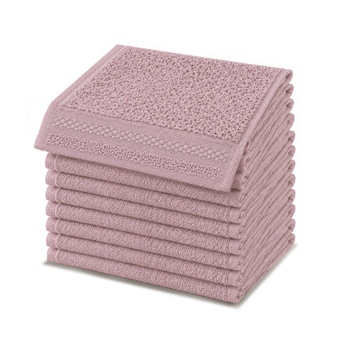 Set 12 Asciugamani Lavette Premium 30x30 cm 100% Cotone - per Viso, Mani, Ospiti e SPA