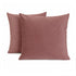 Set 2 Federe Cuscini Divano - 40x40 - Velluto - Rosa - Copricuscini Decorativi per Divano Soggiorno Camera da Letto - Cerniera Zip - Modello Monroe