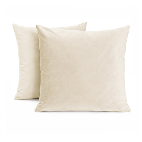 Set 2 Federe Cuscini Divano - 40x40 - Velluto - Rosa - Copricuscini Decorativi per Divano Soggiorno Camera da Letto - Cerniera Zip - Modello Monroe