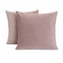 Set 2 Federe Cuscini Divano - 40x40 - Velluto - Rosa - Copricuscini Decorativi per Divano Soggiorno Camera da Letto - Cerniera Zip - Modello Monroe