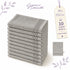 Set 10 Guanti Bagno 14x20 cm - 60% Bamboo e 40% Cotone - con Bordura Decorativa - per Detersione Viso, Corpo e Skincare