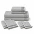 Set 8 Asciugamani 60% Bamboo e 40% Cotone - 2 Teli Bagno, 2 Asciugamani Viso, 2 Lavette e 2 Guanti - per Bagno, SPA e Ospiti