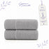 Set 2 Teli Bagno Jumbo 90x180 cm - 60% Bamboo e 40% Cotone - con Bordura Decorativa - per Bagno, SPA e Piscina