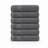 Set 6 Asciugamani Premium 40x70 cm 100% Cotone - con Doppia Bordura - per Bagno, Palestra e Viaggio