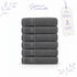 Set 6 Asciugamani Premium 40x70 cm 100% Cotone - con Doppia Bordura - per Bagno, Palestra e Viaggio