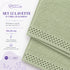Set 12 Asciugamani Lavette 30x30 cm - 60% Bamboo e 40% Cotone - con Bordura Decorativa - per Viso, Skincare e Viaggio