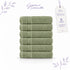 Set 6 Asciugamani Premium 40x70 cm 100% Cotone - con Doppia Bordura - per Bagno, Palestra e Viaggio