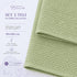 Set 2 Teli Bagno Jumbo 90x180 cm - 60% Bamboo e 40% Cotone - con Bordura Decorativa - per Bagno, SPA e Piscina