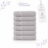 Set 6 Asciugamani Premium 40x70 cm 100% Cotone - con Doppia Bordura - per Bagno, Palestra e Viaggio