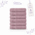 Set 6 Asciugamani Premium 40x70 cm 100% Cotone - con Doppia Bordura - per Bagno, Palestra e Viaggio