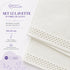 Set 12 Asciugamani Lavette 30x30 cm - 60% Bamboo e 40% Cotone - con Bordura Decorativa - per Viso, Skincare e Viaggio