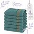 Set 6 Asciugamani Premium Elite 40x70 cm 100% Cotone - con Bordura Jacquard - per Bagno, Palestra e Viaggio