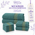 Set 8 Asciugamani Premium Elite 100% Cotone - 2 Teli Bagno, 2 Asciugamani Viso e 4 Lavette - per Casa, SPA e Ospiti