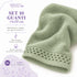 Set 10 Guanti Bagno 14x20 cm - 60% Bamboo e 40% Cotone - con Bordura Decorativa - per Detersione Viso, Corpo e Skincare