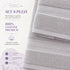 Set 8 Asciugamani Premium 100% Cotone - 2 Teli Bagno, 2 Asciugamani Viso e 4 Lavette - per Casa, Ospiti e B&B