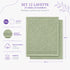 Set 12 Asciugamani Lavette 30x30 cm - 60% Bamboo e 40% Cotone - con Bordura Decorativa - per Viso, Skincare e Viaggio