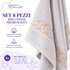 Set 8 Asciugamani Premium Elite 100% Cotone - 2 Teli Bagno, 2 Asciugamani Viso e 4 Lavette - per Casa, SPA e Ospiti