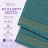 Set 12 Asciugamani Lavette Premium Elite 30x30 cm 100% Cotone - con Bordura Jacquard - per Viso, Mani, Ospiti e SPA