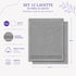 Set 12 Asciugamani Lavette 30x30 cm - 60% Bamboo e 40% Cotone - con Bordura Decorativa - per Viso, Skincare e Viaggio
