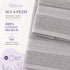 Set 6 Asciugamani Premium 40x70 cm 100% Cotone - con Doppia Bordura - per Bagno, Palestra e Viaggio