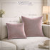 Set 2 Federe in Velluto per Divano, Soggiorno e Camera da Letto con Cerniera Zip - Modello Monroe