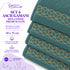Set 6 Asciugamani Premium Elite 40x70 cm 100% Cotone - con Bordura Jacquard - per Bagno, Palestra e Viaggio