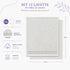 Set 12 Asciugamani Lavette 30x30 cm - 60% Bamboo e 40% Cotone - con Bordura Decorativa - per Viso, Skincare e Viaggio