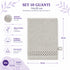 Set 10 Guanti Bagno 14x20 cm - 60% Bamboo e 40% Cotone - con Bordura Decorativa - per Detersione Viso, Corpo e Skincare