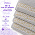 Set 6 Asciugamani Premium Elite 40x70 cm 100% Cotone - con Bordura Jacquard - per Bagno, Palestra e Viaggio