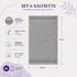 Set 6 Asciugamani 40x70 cm - 60% Bamboo e 40% Cotone - per Bagno, Palestra e Viaggio
