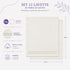 Set 12 Asciugamani Lavette 30x30 cm - 60% Bamboo e 40% Cotone - con Bordura Decorativa - per Viso, Skincare e Viaggio