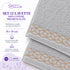 Set 12 Asciugamani Lavette Premium Elite 30x30 cm 100% Cotone - con Bordura Jacquard - per Viso, Mani, Ospiti e SPA