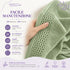 Set 10 Guanti Bagno 14x20 cm - 60% Bamboo e 40% Cotone - con Bordura Decorativa - per Detersione Viso, Corpo e Skincare