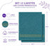 Set 12 Asciugamani Lavette Premium Elite 30x30 cm 100% Cotone - con Bordura Jacquard - per Viso, Mani, Ospiti e SPA