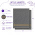 Set 12 Asciugamani Lavette Premium Elite 30x30 cm 100% Cotone - con Bordura Jacquard - per Viso, Mani, Ospiti e SPA