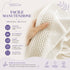 Set 10 Guanti Bagno 14x20 cm - 60% Bamboo e 40% Cotone - con Bordura Decorativa - per Detersione Viso, Corpo e Skincare