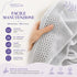 Set 12 Asciugamani Lavette 30x30 cm - 60% Bamboo e 40% Cotone - con Bordura Decorativa - per Viso, Skincare e Viaggio