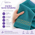 Set 12 Asciugamani Lavette Premium Elite 30x30 cm 100% Cotone - con Bordura Jacquard - per Viso, Mani, Ospiti e SPA