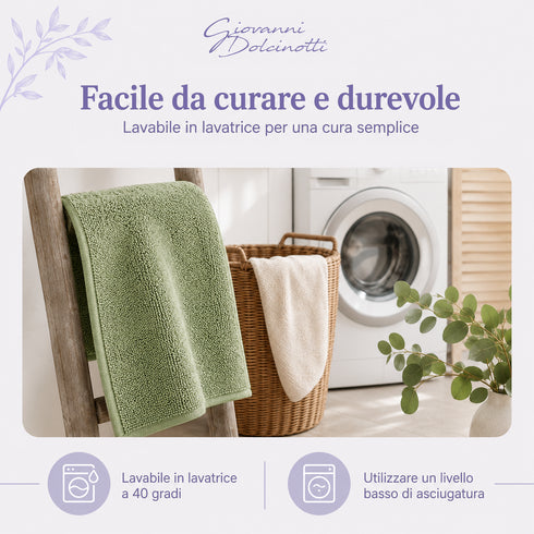 Set 2 Tappeti Bagno Superior 52x90 cm 100% Cotone 1500 GSM - per Bagno, SPA e Hotel