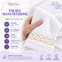 Set 12 Asciugamani Lavette Premium Elite 30x30 cm 100% Cotone - con Bordura Jacquard - per Viso, Mani, Ospiti e SPA
