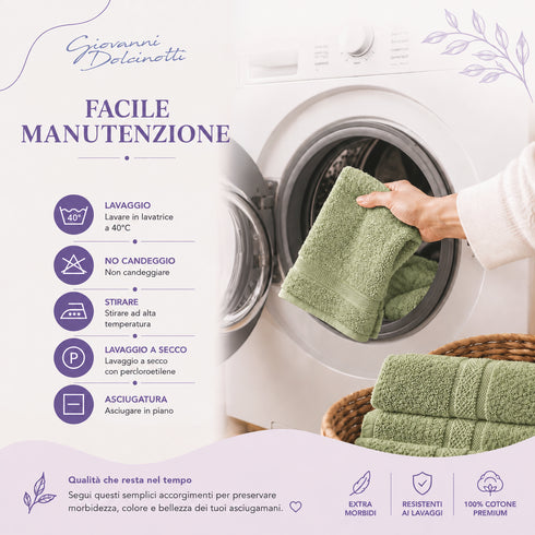 Set 8 Asciugamani Premium 100% Cotone - 2 Teli Bagno, 2 Asciugamani Viso e 4 Lavette - per Casa, Ospiti e B&B