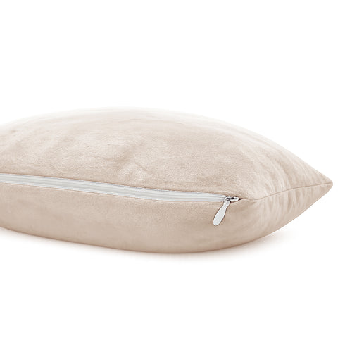 Set 2 Federe in Velluto per Divano, Soggiorno e Camera da Letto con Cerniera Zip - Modello Monroe