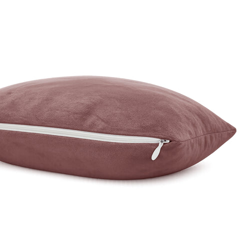 Set 2 Federe in Velluto per Divano, Soggiorno e Camera da Letto con Cerniera Zip - Modello Monroe