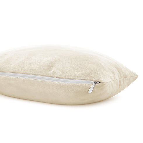 Set 2 Federe in Velluto per Divano, Soggiorno e Camera da Letto con Cerniera Zip - Modello Monroe
