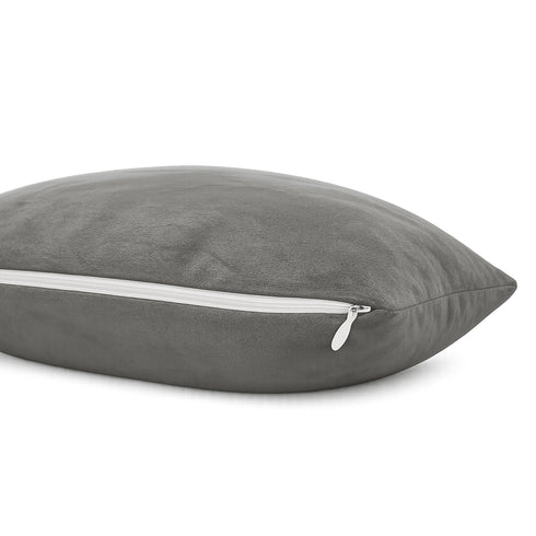 Set 2 Federe in Velluto per Divano, Soggiorno e Camera da Letto con Cerniera Zip - Modello Monroe