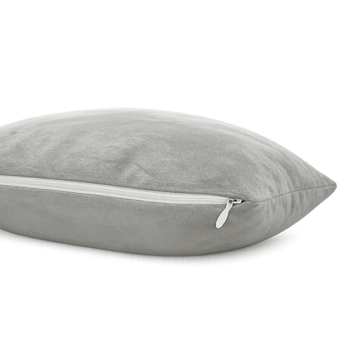 Set 2 Federe in Velluto per Divano, Soggiorno e Camera da Letto con Cerniera Zip - Modello Monroe